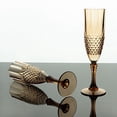 thumbnail image 3 of BalsaCircle 6 Amber Gold 8 oz Crystal Disposable Plastic Party Champagne Flutes Wedding Supplies, 3 of 8