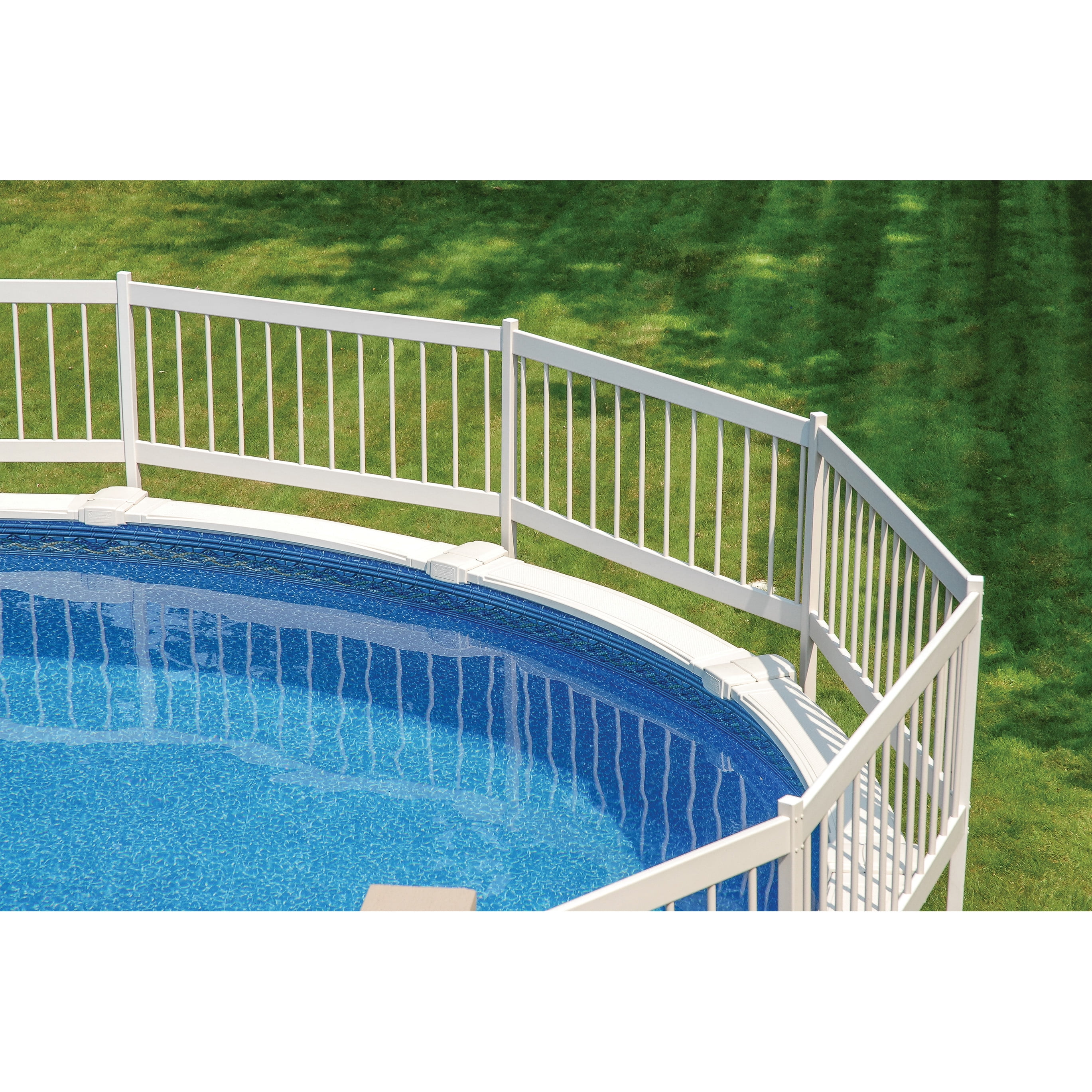 Vinyl Works 24-Inch Taupe Premium Resin Above-Ground Pool Fence Base Kit A 8 Sections