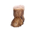 thumbnail image 1 of Fangasis Girls Fashion Winter Shoes Color Block Fluffy Boots Walking Non-Slip Fuzzy Booties Brown 11.5C, 1 of 3