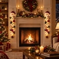 thumbnail image 4 of Clearance!Santa Claus Glowing Christmas Door Hanger, Warm Lighted Vertical Holiday Hanging Decor with Festive Accents for Front Door Side, Entryway and Wall, 4 of 5
