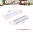thumbnail image 2 of Uxcell 6 x 2" Rectangle Ventilation Grille 4Pcs Aluminum Air Vent Cover Silver, 2 of 7