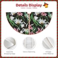 thumbnail image 3 of Sikiie Lilies Flowers Nativity Christmas Tree Skirt, Jesus Christian Winter Holiday Tree Mat Decoration(30-48IN)48", 3 of 6