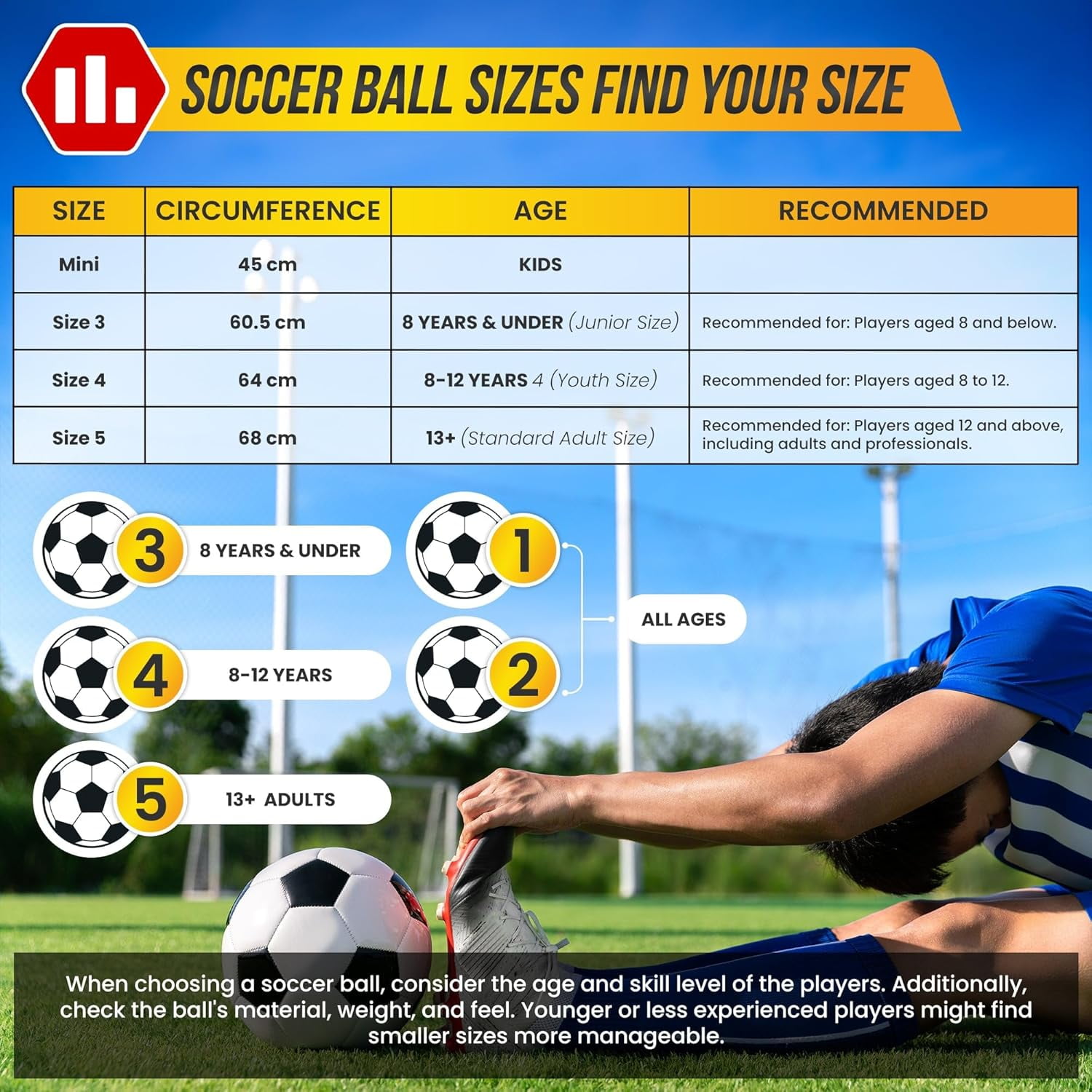Vizari National Team Soccer Ball | Durable Faux Leather | Sizes 3, 4, & 5 | Ideal for Youth & Adults