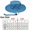 thumbnail image 3 of Glory Max Classic 100% Cotton Wide Brim Bucket Hat Summer Outdoor Boonie Baby Blue Hats, 3 of 5