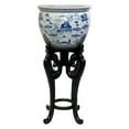 thumbnail image 2 of Oriental Furniture 22" Tall Rosewood Fishbowl Stand, 2 of 2
