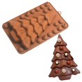 thumbnail image 1 of Dessert Food Grade Non- Heat-Resistant Christmas Tree Themed Mousse Chocolate Baking, 1 of 5