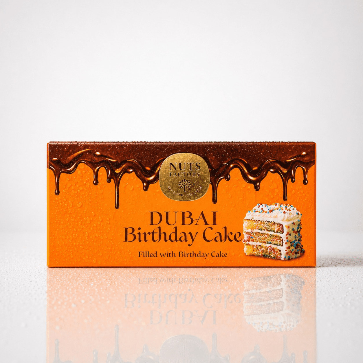 Nuts Factory Dubai Style Birthday Cake Milk Chocolate Bars with Real Cake Filling & Colorful Sprinkles, Pack of 2 Large Bars – #1 Ranked Dubai Chocolate Bars in the World by CNBC