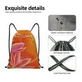 thumbnail image 6 of Kdxio Orange Flower Psychedelic Print Drawstring Backpack Bag,Waterproof Draw String Back Sack, Gym Drawstring Bags Swim Bag For Unisex, 6 of 9
