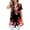 Big Red Flowe, variant on Women's Summer Casual T-Shirt V-Neck Short Sleeve Tunic Tops for Leggings Loose Blouse Shirt