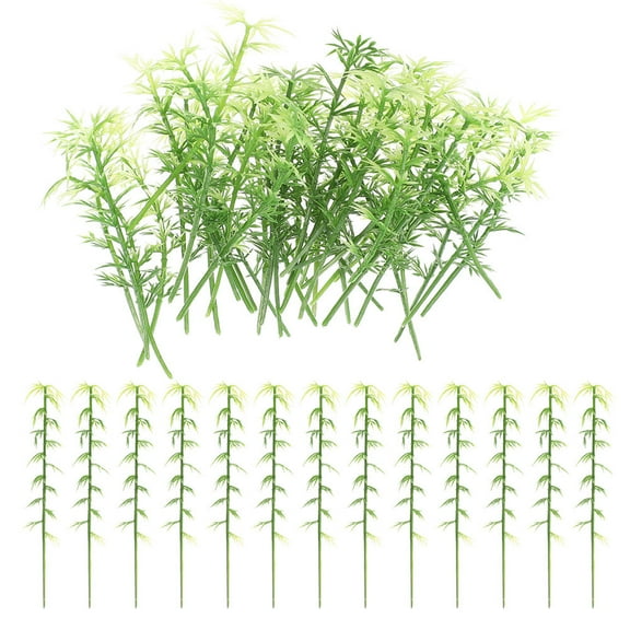 WRITWAA 40Pcs Fake Bamboo Trees Miniature Artificial Lucky Bamboo for