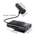 thumbnail image 3 of Cargador de Coche de 4 Puertos USB 40W 8A QC3.0 para Laptop Smartphone (Negro), 3 of 5