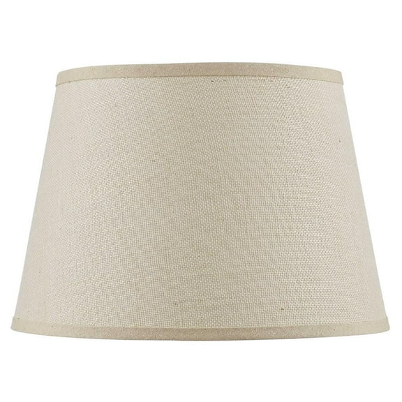 Cal Lighting 8111 Shades 13" Hardback Fabric Lamp Shade in Burlap Beige