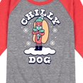 thumbnail image 3 of Instant Message - Chilly Dog - Toddler & Youth Raglan Graphic T-Shirt, 3 of 7