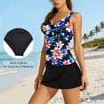 thumbnail image 3 of Womens Tankini Bathing Suits with Skirt Two Piece Tummy Control Swimsuits Ladies Swimwear, 3 of 5
