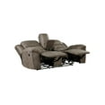 thumbnail image 2 of Lexicon Hazen Microfiber Manual Double Reclining Love Seat in Brown, 2 of 5