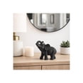 thumbnail image 4 of Decorative Resin Elephant Figurine for Home and Bathroom Decor - Ornament Statue for Office Desk, Living Room, and Shelf Decor - Elegant Accent for Entryway and Coffee Table Styling - 7", Black, 4 of 11
