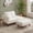Boucle  White, variant on Upholstered Chaise Lounge Chair Indoor with Ottoman Boucle Chaise Lounge Fluffy Reading Chairs for Office Living Room Bedroom Relaxing