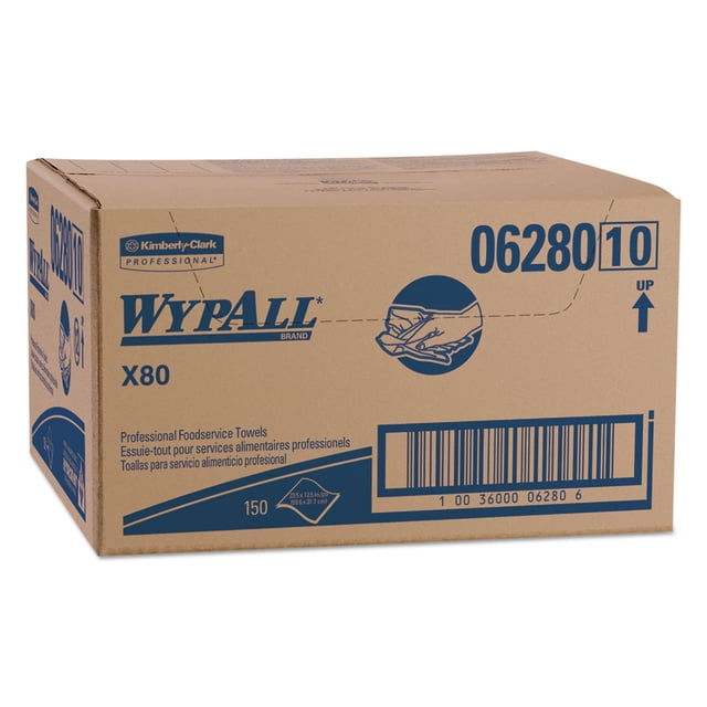 Kimberly-Clark WYPALL X80 Toalla de papel para servicios alimentarios 12-1/2x23-1/2 BE/WE 150/caja