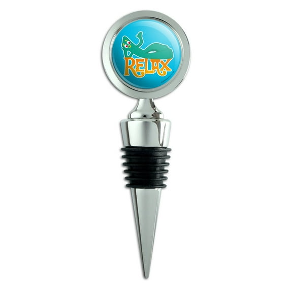 Gumby Says Relax Chill Chillin' Wine Bottle Stopper