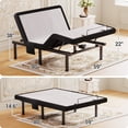 thumbnail image 3 of Queen Adjustable Bed Frame Base with Massage, Zero Gravity Ergonomic Electric Bed with Ultra-Quiet Motors, 4 USB Ports, Under-Bed Light, Wireless Remote, Fast Assembly, 3 Height Options, 3 of 8