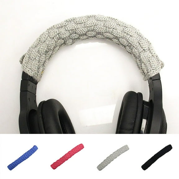 Fairnull Universal Solid Color Braided Cloth Headphone Headband Cushion Cover Protector
