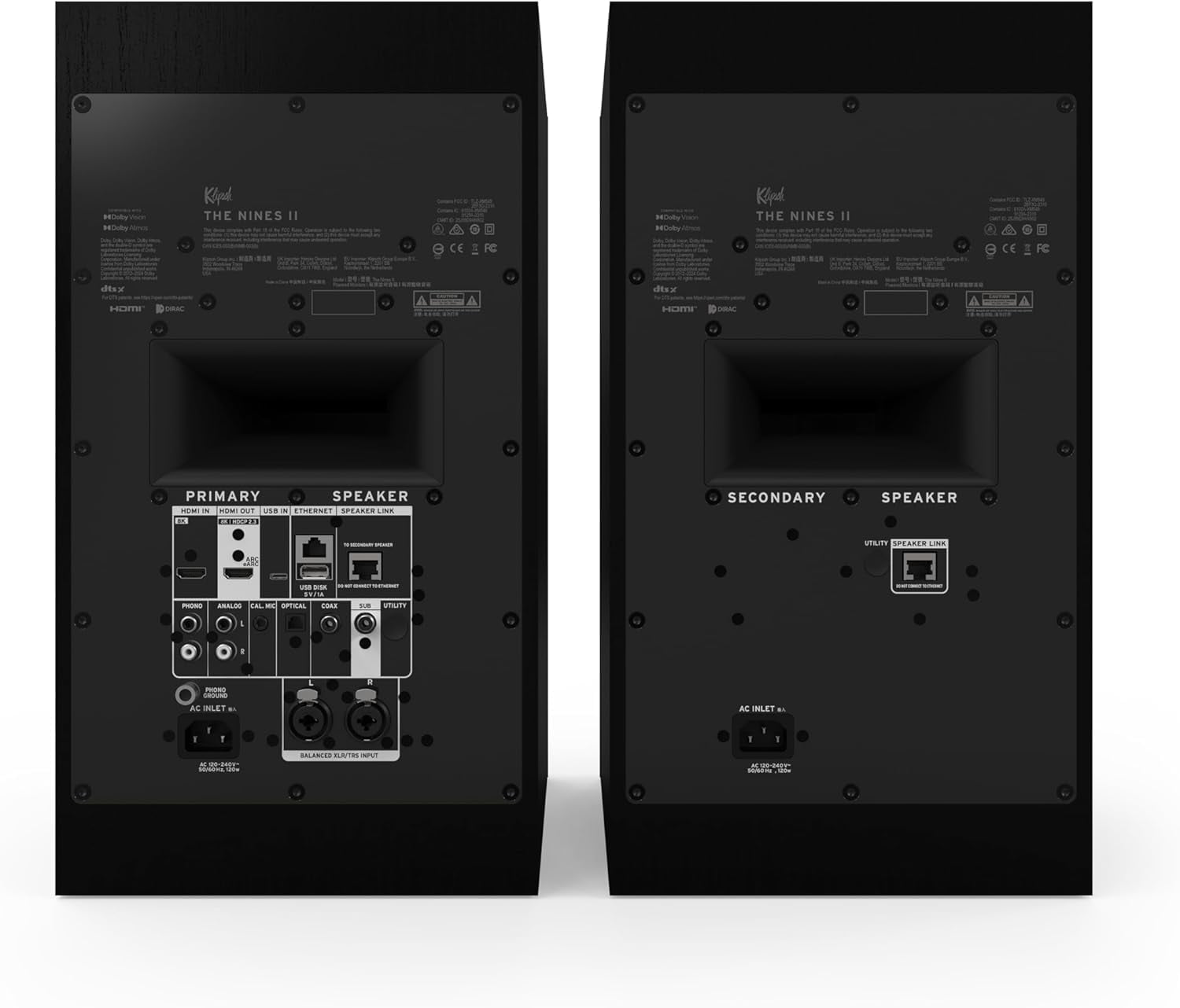 Klipsch THE-NINES-II-EBONY 8" Dolby Atmos Powered Speaker Pair - Ebony (2026)
