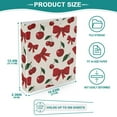 thumbnail image 6 of ALAZA Cherry Fruits Bow Hardcover 3 Ring Binder 1.5" Round Rings Interior Pockets Binders Organizer 2 Pack, 6 of 9