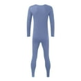 thumbnail image 5 of Letdown Men's Cotton Base Layer Thermal Underwear Sets Lined Soft Thermal Underwear Base Layer Pajamas Clothes Winter Cold Weather Thermal Clothes (Blue-B, XXL), 5 of 6