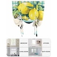 thumbnail image 6 of Summer Lemon Tie Up Curtains for Window, Thermal Insulated Balloon Shade Adjustable Rod Pocket Curtains Valance Panels for Kitchen Bathroom Cafe 52 x 63 Spring Bees Turquoise Plaid, 6 of 6