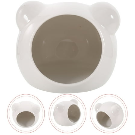 PAMINGONO Hamster Hideaway House 1Pack Small Pets White 8.1x8.0x7.0in