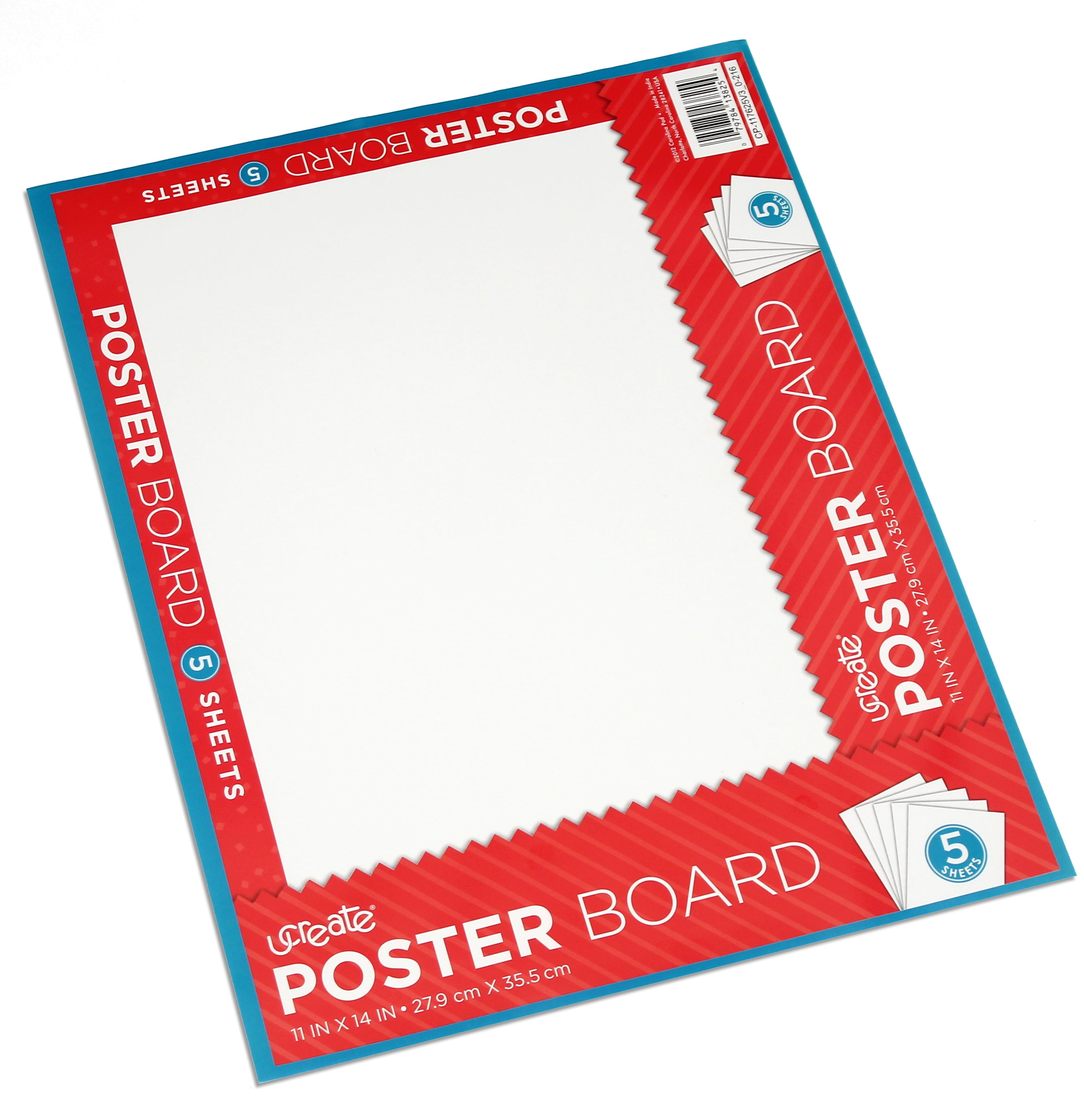 Norcom Poster Boards Bright White 11x14 - 5 Count