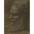 thumbnail image 2 of Alphonse Legros 15x18 Black Ornate Wood Framed Double Matted Museum Art Print Titled - Study of a Mask, 2 of 5