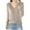 Beige, variant on HAiming Women's Knitted Sweater Solid Color Long Sleeved V-Neck Tops Fall Winter Casual Pullover Tunic Blouse