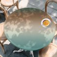thumbnail image 4 of Green Brown Ombre Round Tablecloth 55-60 Inch Round Fitted Table Cloth with Elastic Edge, Modern Gradient Abstract Art Waterproof Table Cover Protector for Outdoor Picnic Party Dining, 4 of 9