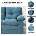 thumbnail image 5 of Hybiton Modern 3 Piece Sofa Set Linen Chair & Loveseat & Sofa - Blue, 5 of 8