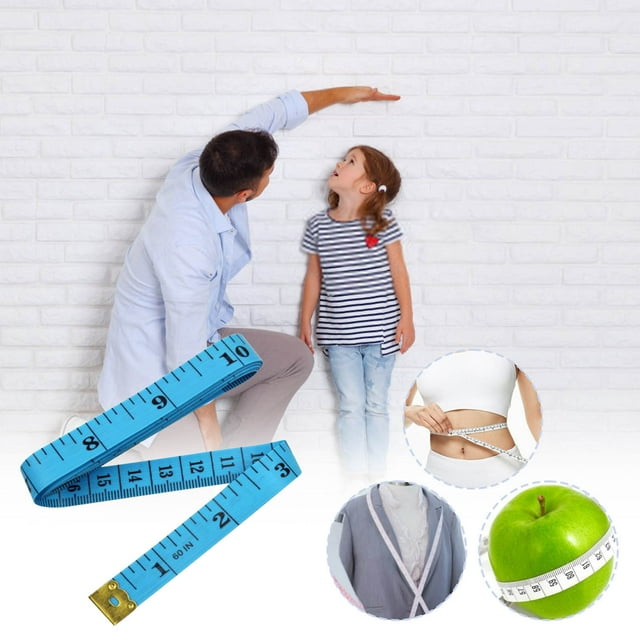 Cinta métrica suave para uso doméstico, cinta métrica corporal, costura, sastrería, costura de tela y pérdida de peso, medición corporal médica, enfermería y manualidades.