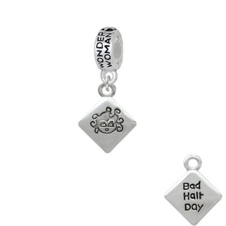 2-D ''Bad Hair Day'' with Girl - Wonder Woman Charm Bead