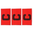 thumbnail image 1 of Minkissy 3 Pcs Brassards Réglables pour Adultes Capitaine de Soccer Rouge Polyester pour Organisateurs d'Équipe pour Équipement de Fan, 1 of 6