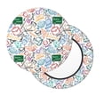 thumbnail image 2 of Saiise Housse de Tabouret de Bar Imprimée Rentrée des Classes, Coussin de Siège Rond pour Tabourets en Bois et Métal, Confortable et Durable-14 Pouces, 2 of 7