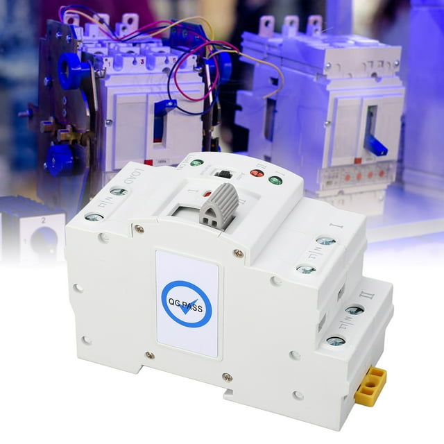 Interruptor De Transferencia Automática De Doble Potencia, 2P 63A, Respaldo Inmediato, Conmutación Poco Frecuente, Ideal Para Sistemas De Energía De Emergencia, Material De PC,