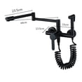 thumbnail image 4 of Kitchen Faucet Solid Brass Hot Cold Sink Mixer Taps With Spray Gun Wall Mounted Rotation Foldable ,Easy to Install, 4 of 7