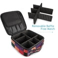 thumbnail image 4 of FORMRS Travel Makeup Bag Large Capacity Train Case Cosmetic Organizer with Adjustable Dividers, Red and Purple Plaid Pattern, 4 of 8