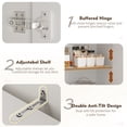 thumbnail image 5 of MEISSALIVVE 78.7" Kitchen Pantry Cabinet with Glass Doors & LED Lights, Freestanding Storage Hutch with Shelves, White Pantry Cupboard, 31.5" W x 15.7" D, 5 of 8