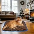 thumbnail image 3 of Gustave Self Warming Pet Mat Quilted Self Heating Dog Cat Bed Pad Non-Slip Warm Thermal Washable Kennel Crate Bed Mats for Winter Indoor Outdoor Pets (Brown, 34.6"x22.8"), 3 of 8