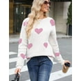 thumbnail image 2 of Heart Sweaters for Women Valentine Day Long Sleeve Crewneck Sweaters Casual Loose Cute Pullover Sweater Shermie, 2 of 6