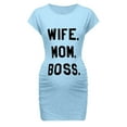thumbnail image 2 of gakvbuo Maternity Clothes Maternity dresses For Women Women Pregnant Short sleeve Pregnant Nursing Dress Solid Print skirt, 2 of 8