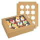 thumbnail image 1 of Cajas para cupcakes Tcoivs con capacidad para 12 cupcakes estándar, 15 unidades, color marrón, 1 of 6