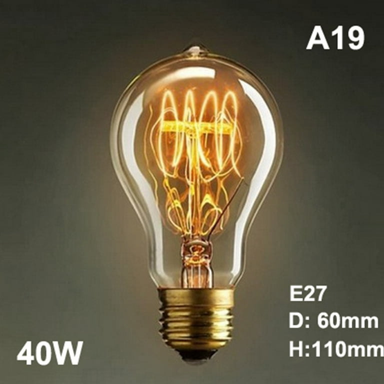 Ampoule Vintage 40W avec support E27 et 220-240V