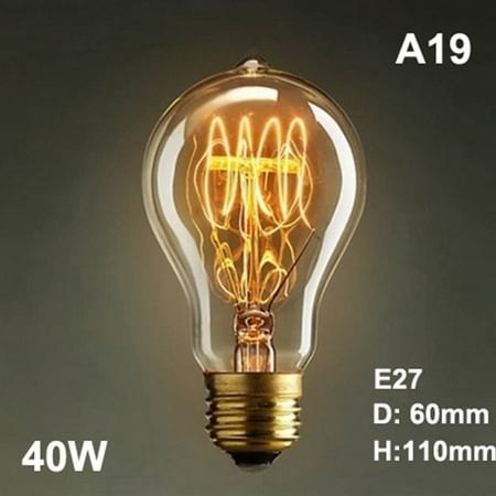 

40W A19 Vintage Industrial Retro Edison Filament Light Bulb E27 220V Home Decor