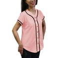 thumbnail image 2 of Lappel Women's Baseball Button Down Jersey College Sports Team Uniforms Hipster Shirts Made in USA, 2 of 4